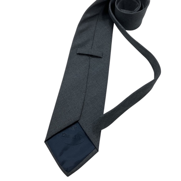🆕CHURCH’S Solid Gray Wool LUXURY Tie ITALY - Picture 2 of 6